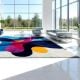Handcrafted Multicolor Abstract Modern Living Rug
